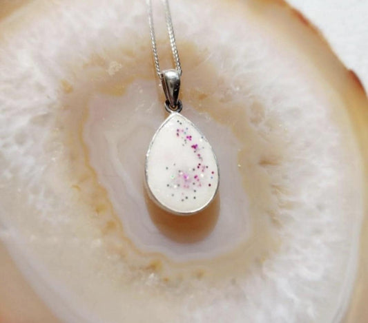 Breastmilk Sterling Silver Teardrop Pendant